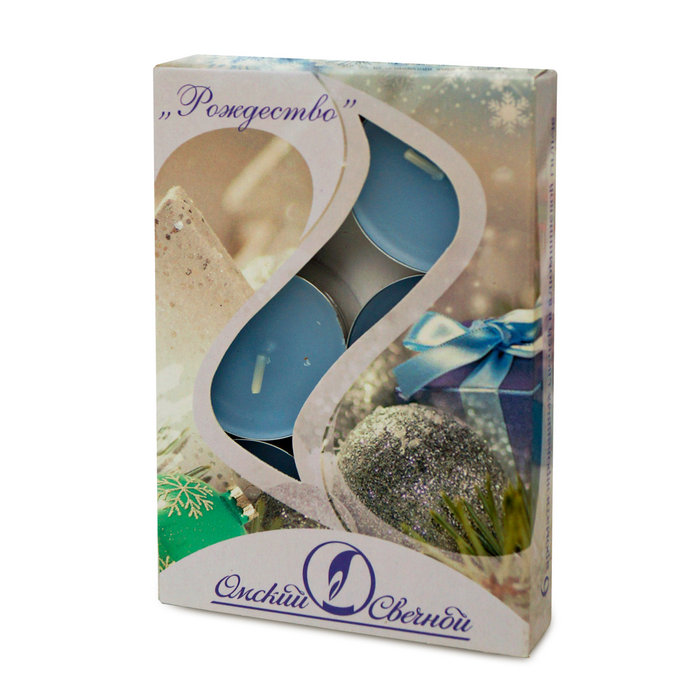 свеча чайная 12 гр ароматизированная 6 шт/уп рождество