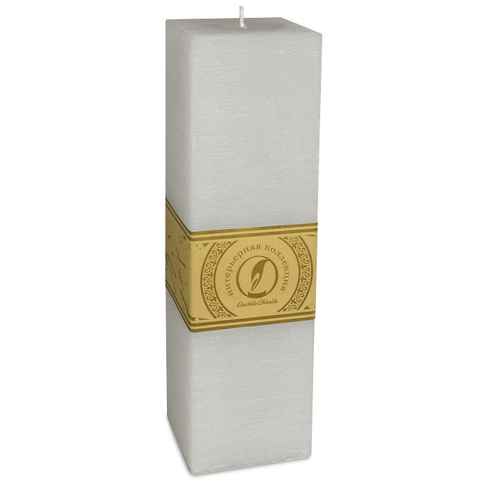 свеча квадратная призма 75х75х250 дымчато-голубой