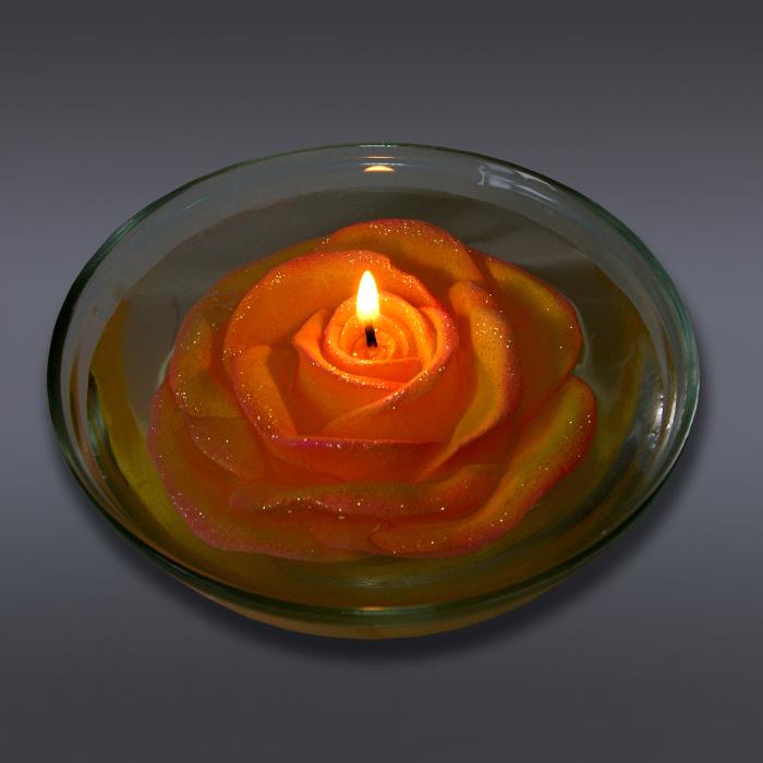 свеча роза чайная плавающая