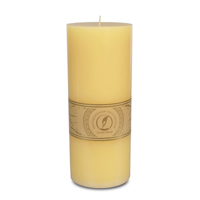 свеча цилиндр d100h255 желтый