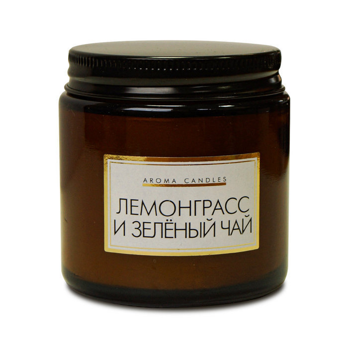 свечи в банке ароматизированные "лемонграсс и зеленый чай"