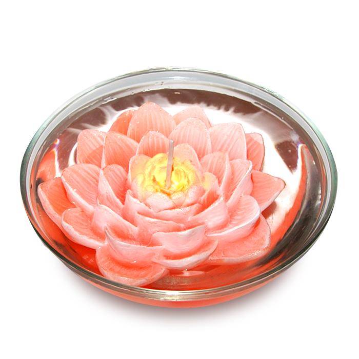 свеча плавающая лилия оранжевая