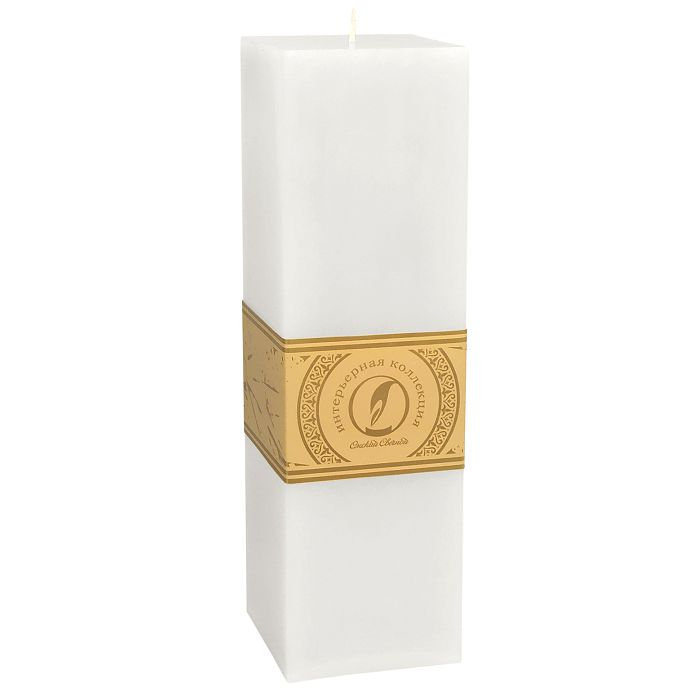 свеча квадратная призма 75х75х250 белый