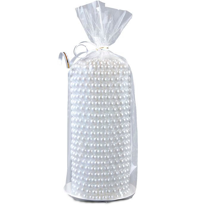 свеча пенек жемчужный белый