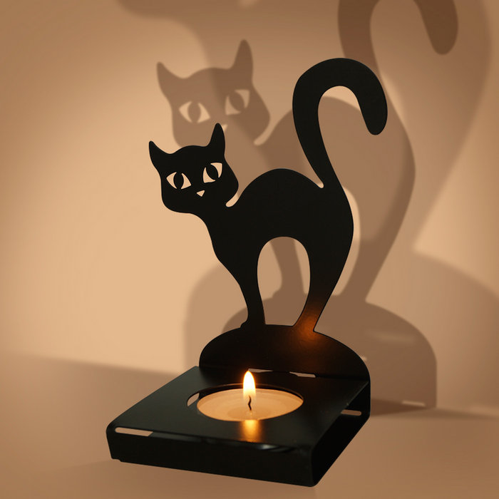 подсвечник "котик"