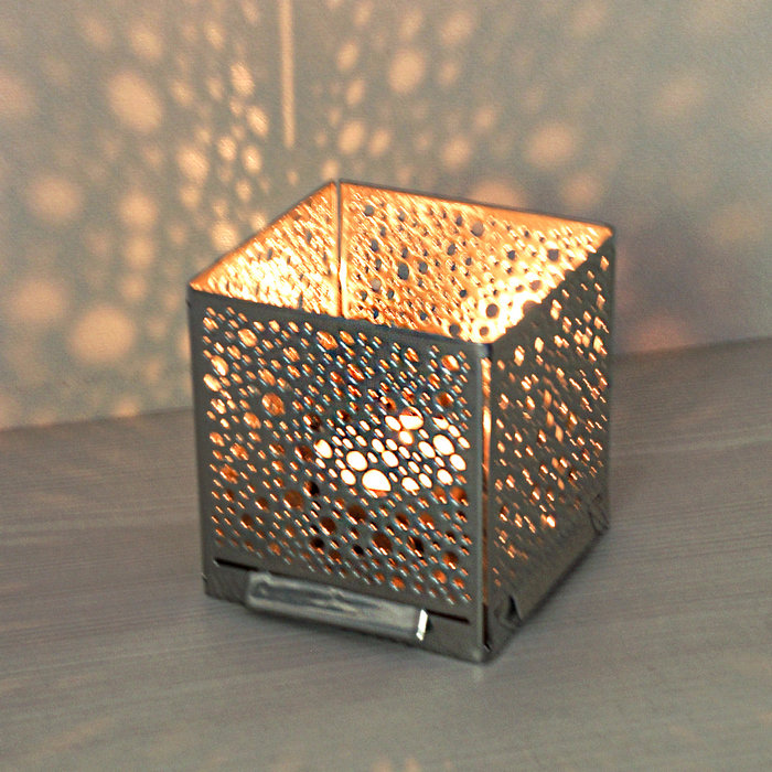 подсвечник-трансформер куб 5 цвет хром