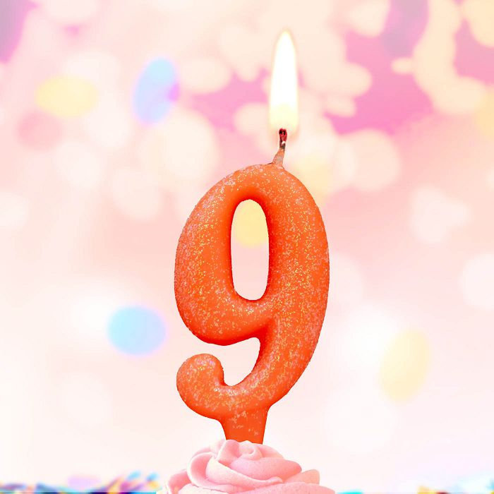 свеча тортовые ароматизированные цифры-мармеладки 9
