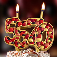 Свечи юбилейные "пузырьки"