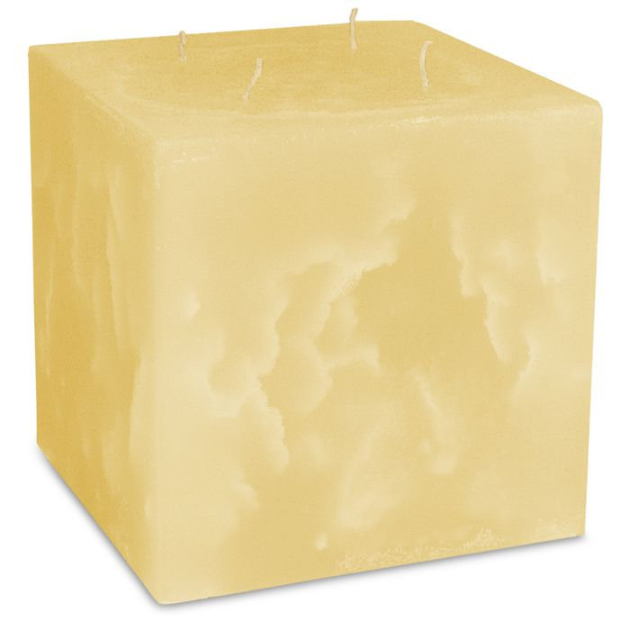 свеча куб 125 4 фитиля желтый
