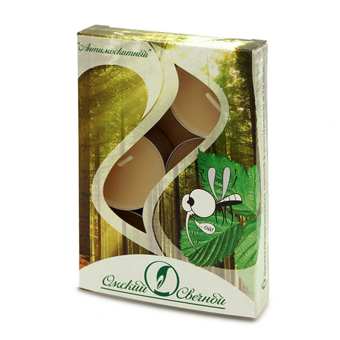 свеча свеча в алюминиевой гильзе  (12 гр ароматизированная 6 шт/уп антимоскитный)