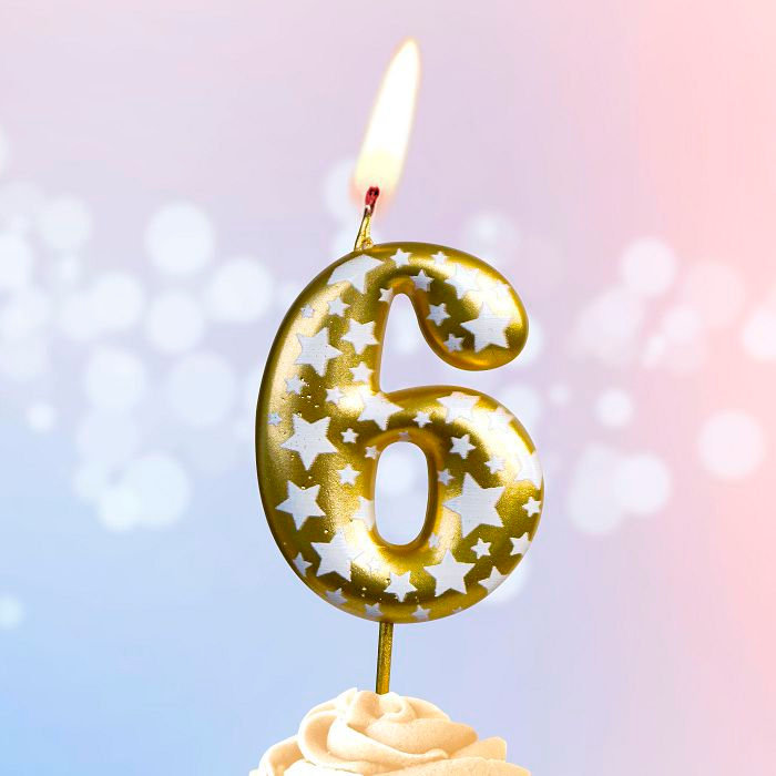 свеча тортовая  6 "Звездочки"