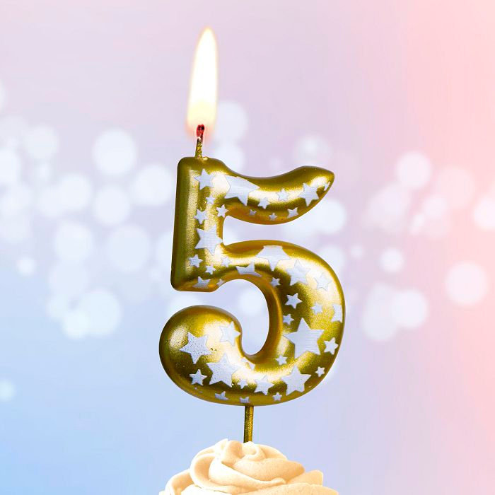свеча тортовая  5 "Звездочки"