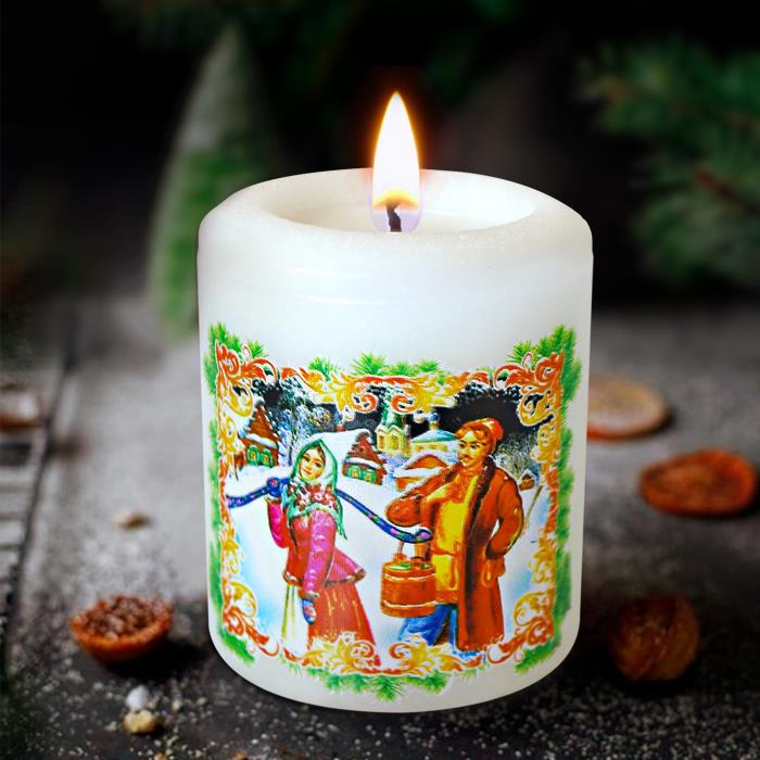 свеча с новог. предсказанием "русские традиции"