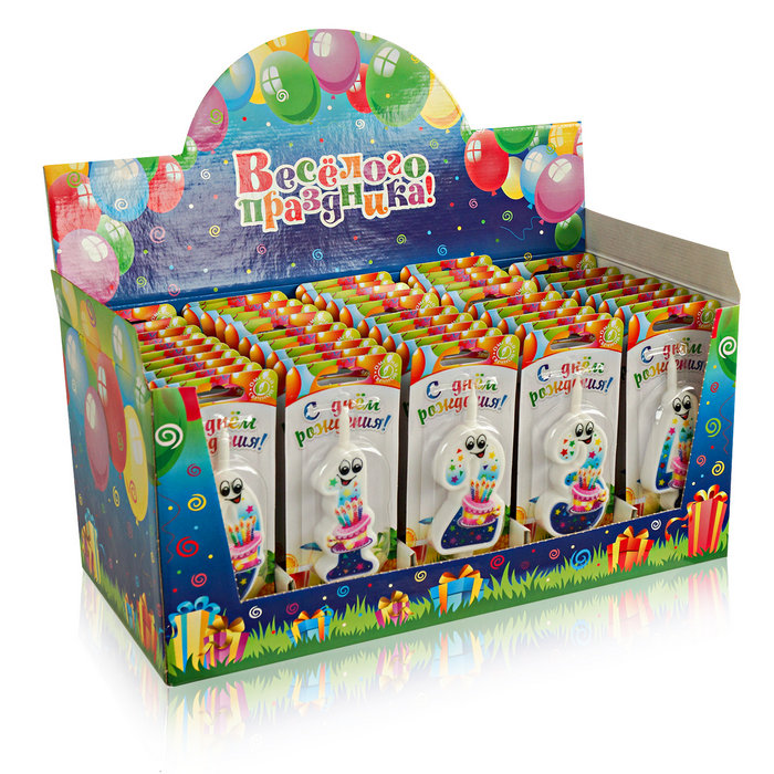 шоу-бокс со свечами  (цифры)  "с глазками"