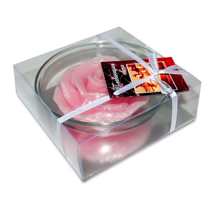 свеча роза розовая плавающая