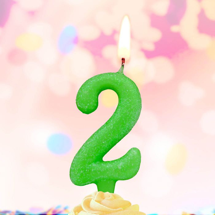 свеча тортовые ароматизированные цифры-мармеладки 2