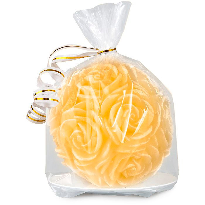 свеча шар в розах золото