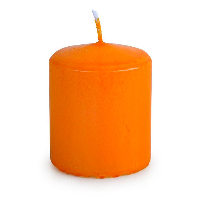 свеча пеньковая 50х60 оранжевый блеск