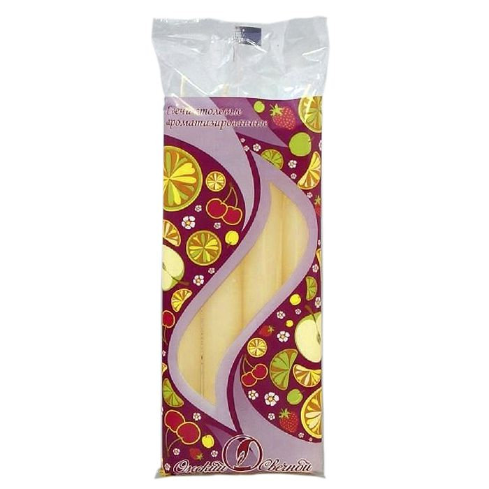 свеча столовая арома 40 гр ваниль 4 шт