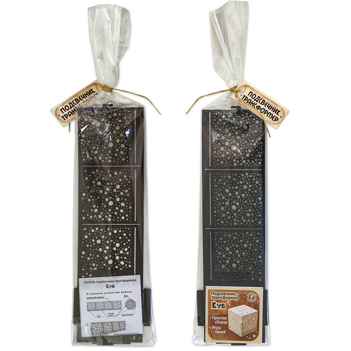 подсвечник-трансформер куб 5 цвет черный