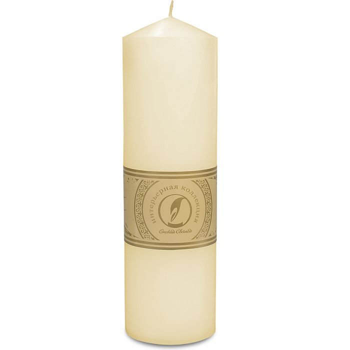 свеча цилиндр с конусом d70h250 кремовый