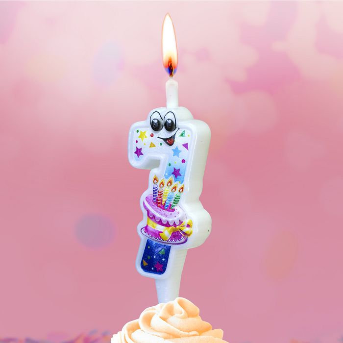 свеча тортовая "с глазками" 7