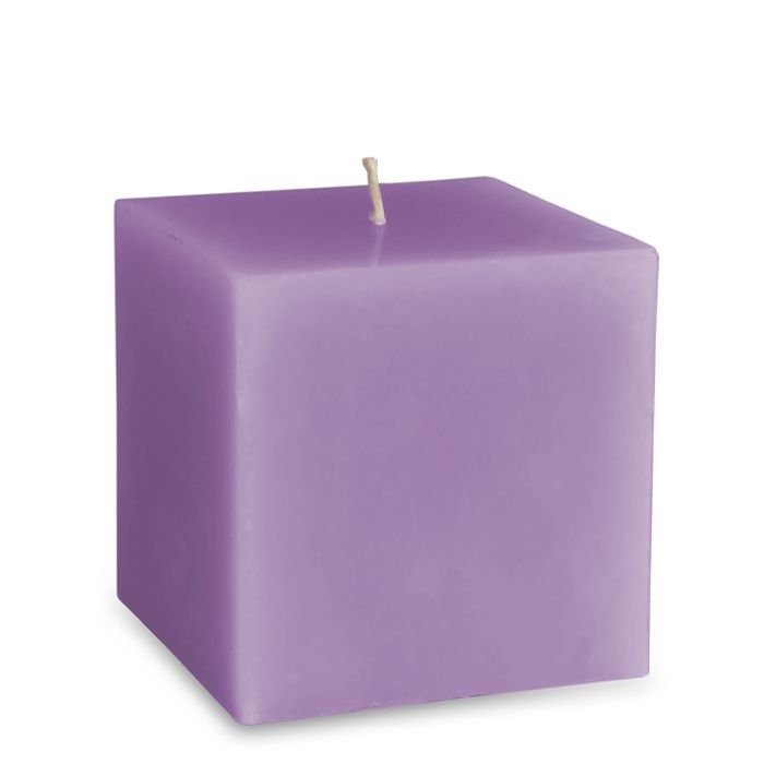 свеча куб 75 сиреневый