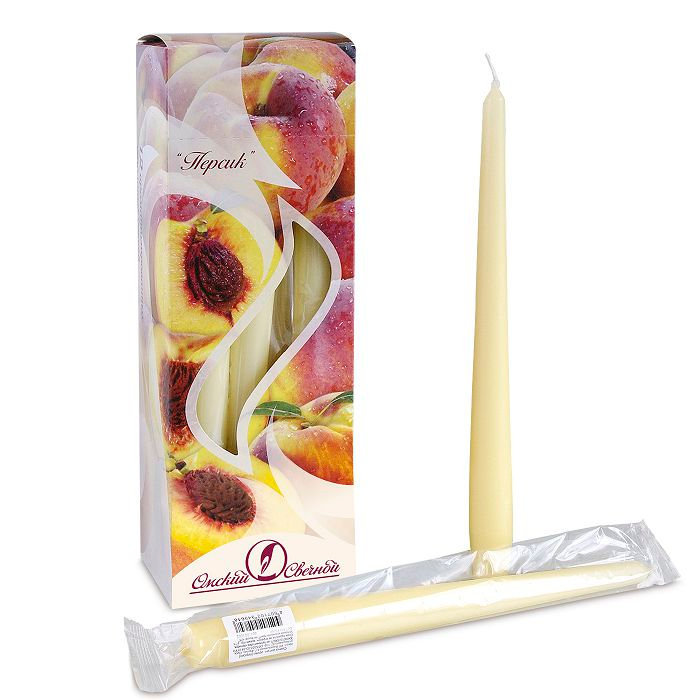 свеча ароматизированная античная 12 шт "персик"