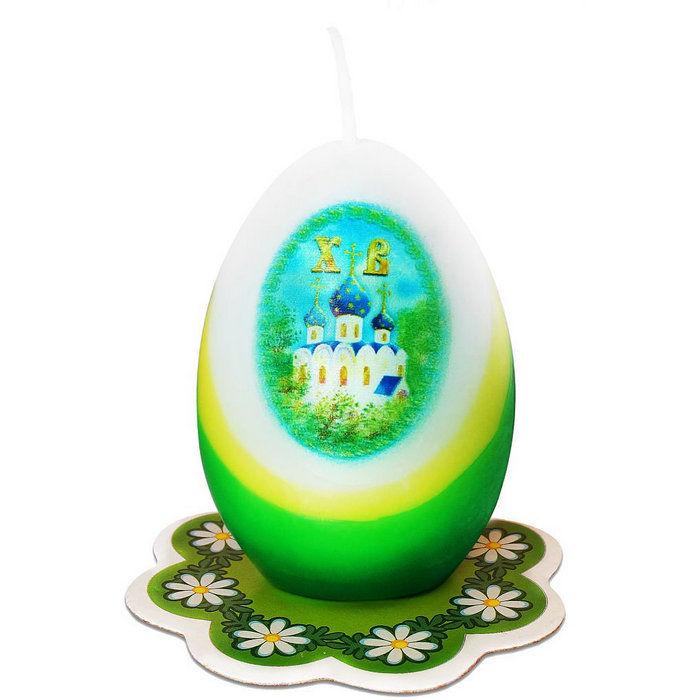свеча-яйцо "церковь"