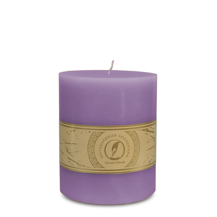 свеча цилиндр d120р150 сиреневый