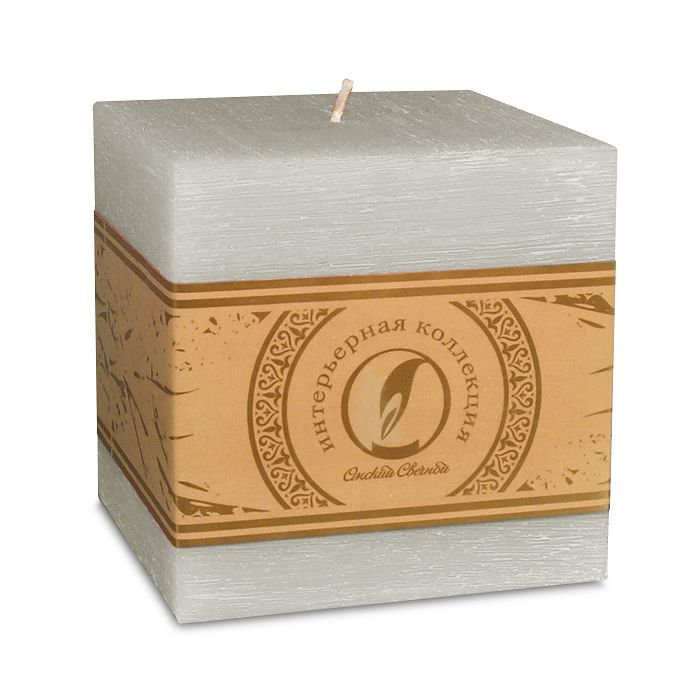 свеча куб 100 дымчато-голубой