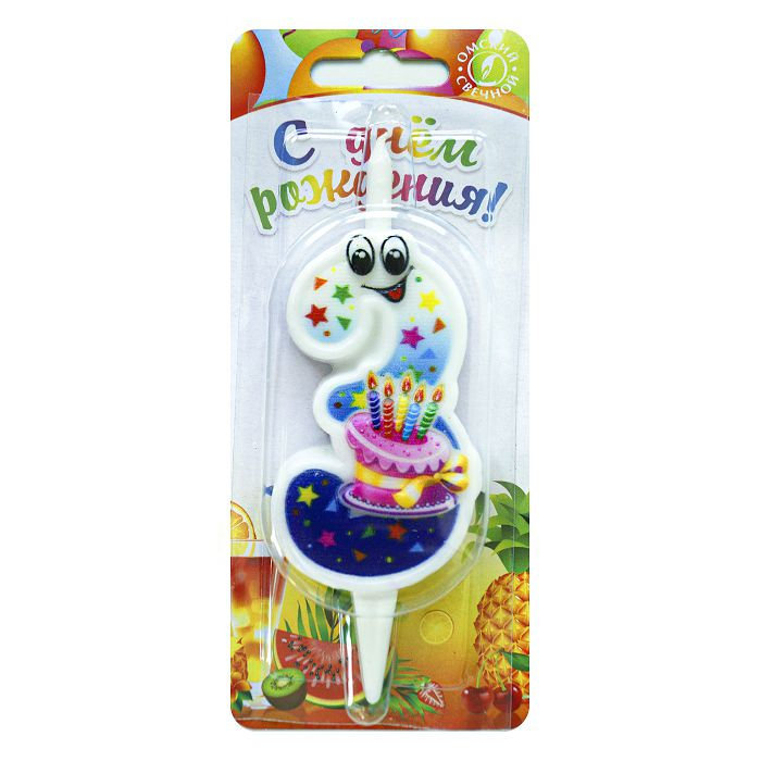 свеча тортовая "с глазками" 3