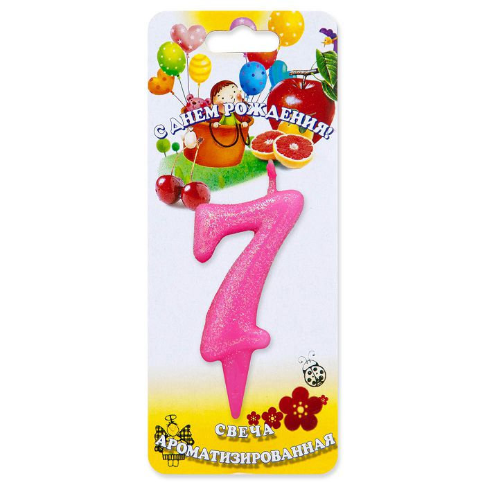 свеча тортовые ароматизированные цифры-мармеладки 7