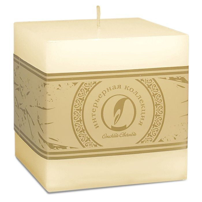 свеча куб 100 слоновая кость