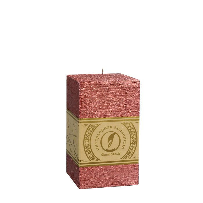 свеча квадратная призма 75х75х125 рубин