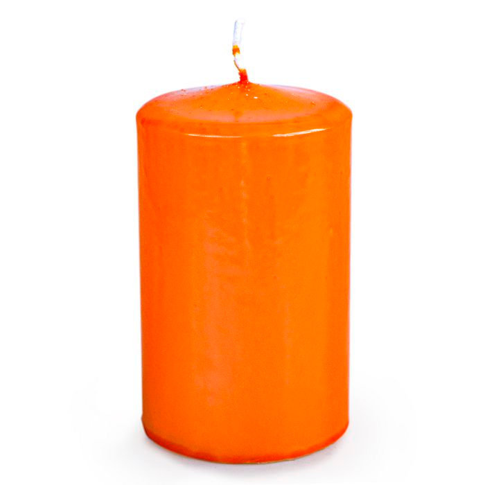свеча пеньковая 60х100 оранжевый блеск