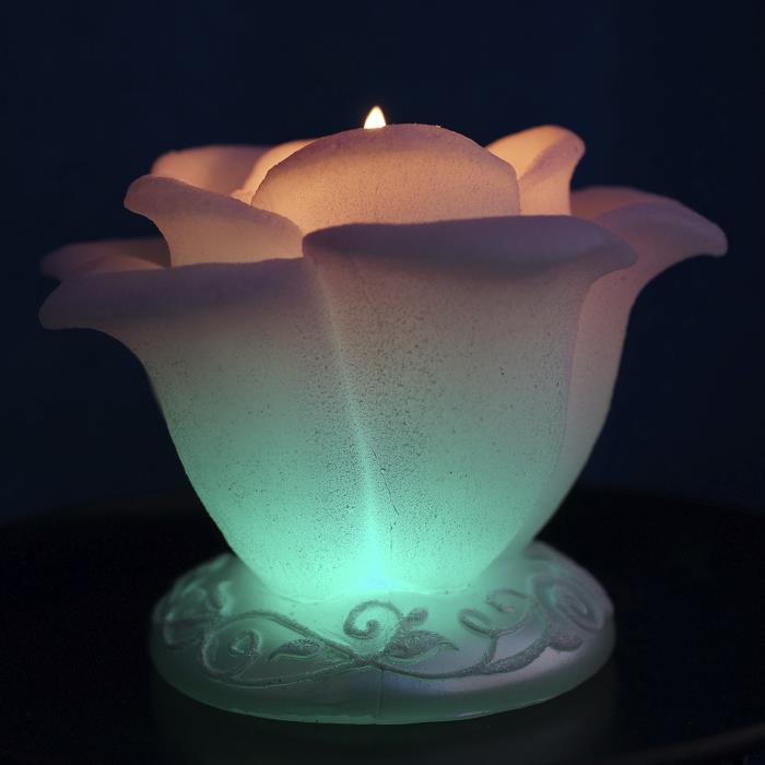 свеча роза хамелеон