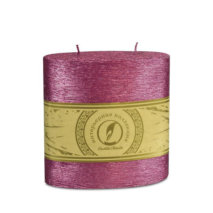 свеча овальная призма 125х62х125 2 фитиля рубин