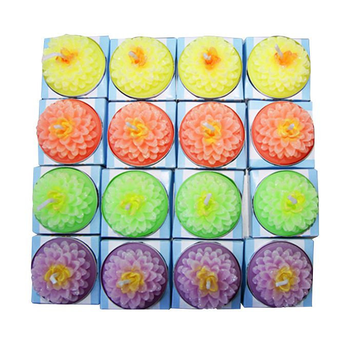 свеча в гильзе василек микс