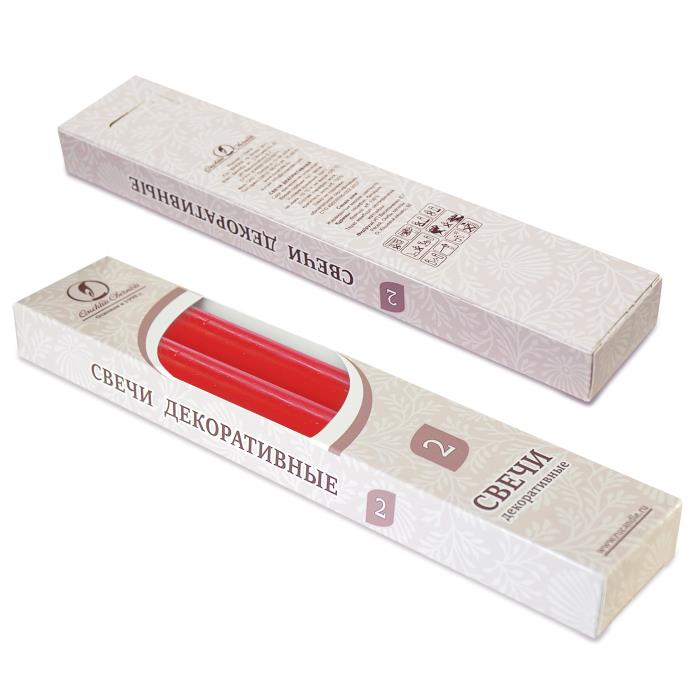 свеча классическая 2 шт красная