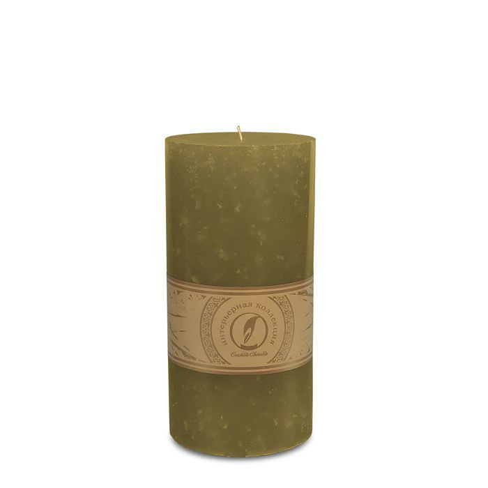 свеча цилиндр d100h205 оливковый
