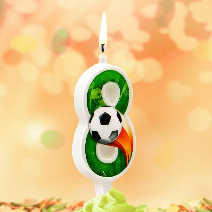 Свеча тортовая 8 "Футбольная"