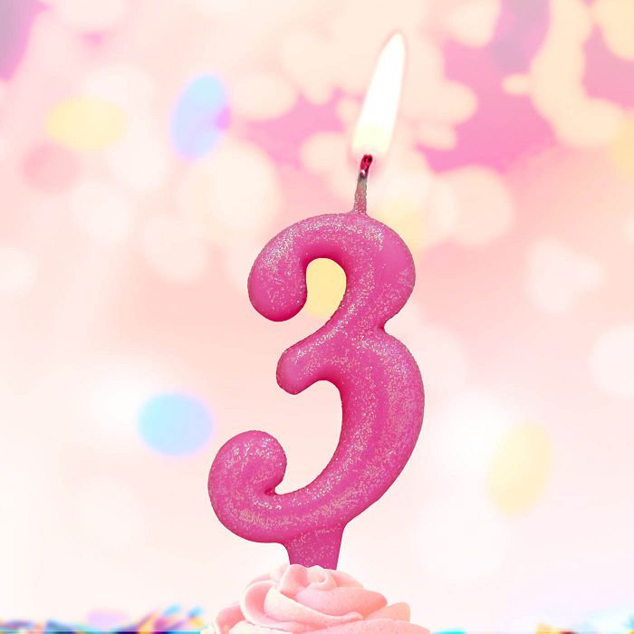 свеча тортовые ароматизированные цифры-мармеладки 3