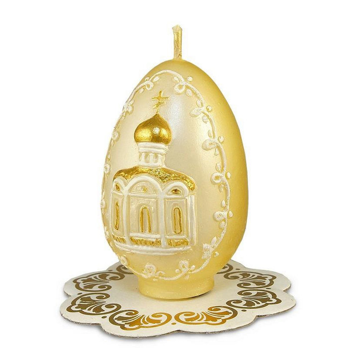 свеча Яйцо с церковью