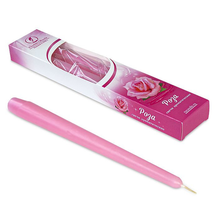 свеча античная 2 шт арома "роза"