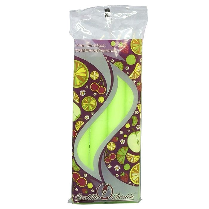 свеча столовая арома 40 гр яблоко 4 шт