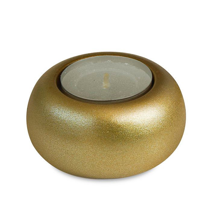 подсвечник гипсовый "горшочек" в гильзе золото