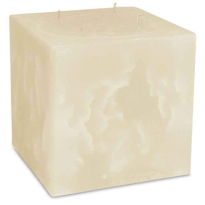свеча куб 125 4 фитиля кремовый