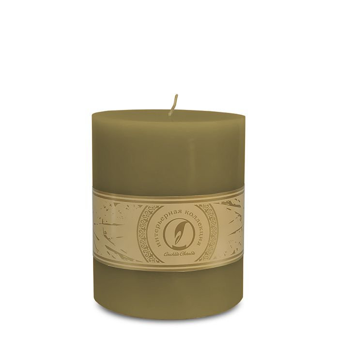 свеча цилиндр d120р150 оливковый