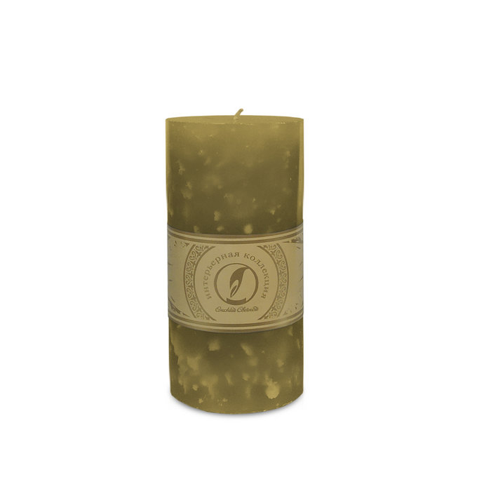 свеча цилиндр d80h150 оливковый